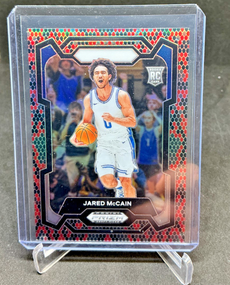 2024 Panini Prizm Draft Picks JARED MCCAIN RC Snakeskin Prizm #35