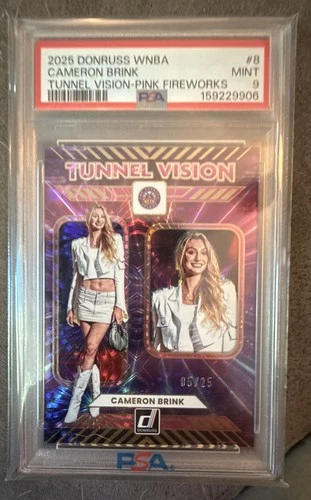 2025 Panini Donruss WNBA- Tunnel Vision Cameron Brink #8 Pink Fireworks /25 Pop1