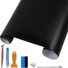 Autofolie Selbstklebend Vinyl Schwarz Matt Carbon 100x300cm Blasenfrei