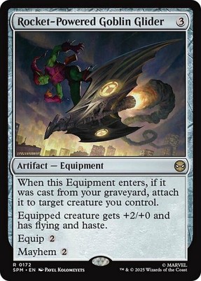 x1 Rocket-Powered Goblin Glider - Foil R MTG Marvel's Spider-Man M/NM, English