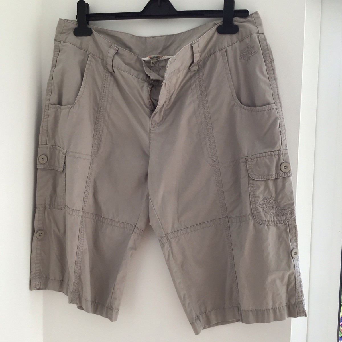 Mantaray Women's Cargo Shorts Natural Size 14 UK