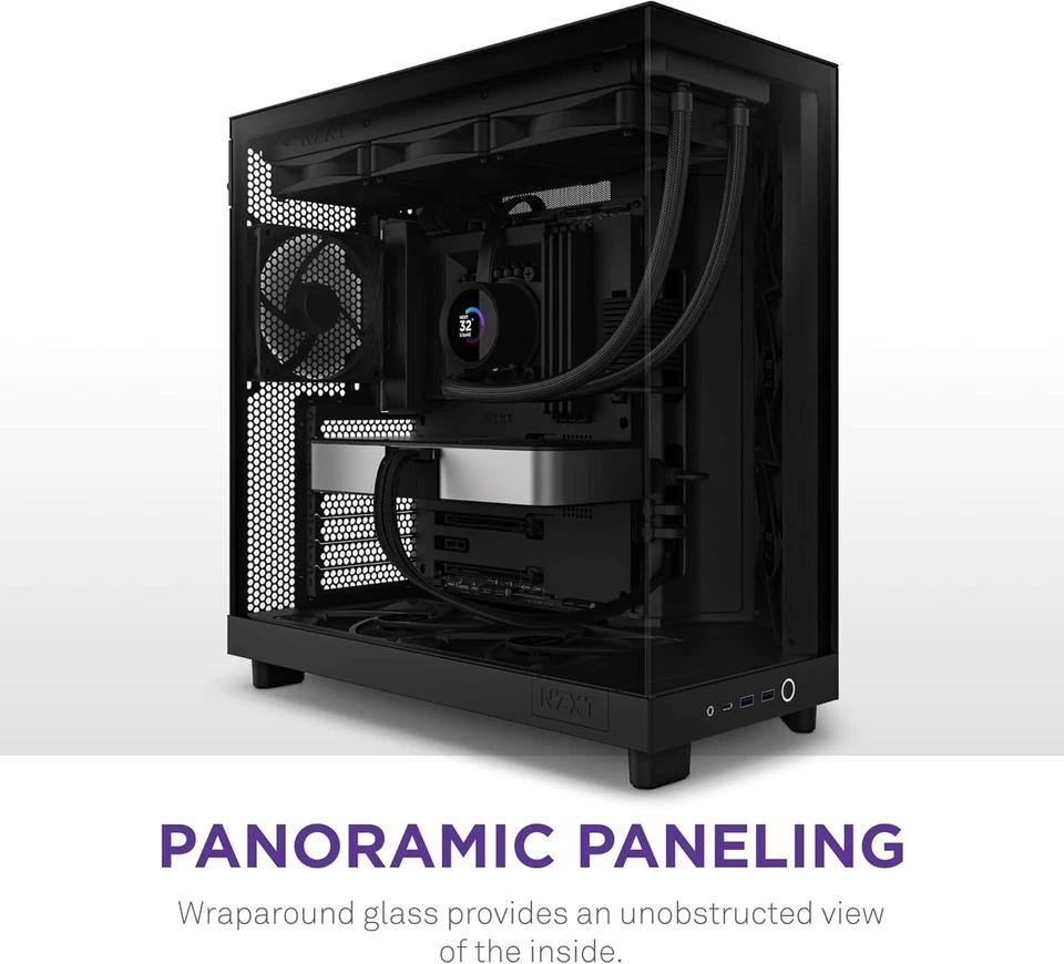 H6 Flow Compact Mid-Tower Case | Panoramic Glass & Airflow Optimized Design - Image 4 of 4