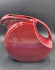 FIESTA Fiestaware Large Cinnabar Burgundy Pottery Disc Pitcher 7"