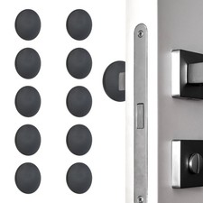 10Pcs Wall Protector, 2" Round Door Stoppers, Black 0.4" Thickness 