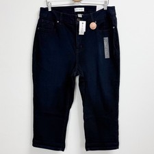 Lane Bryant High Rise Pedal Jean Capri Womens 18 Dark Wash Blue New NWT Flex