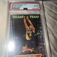 1992 stadium club reggie miller beam team Psa 8