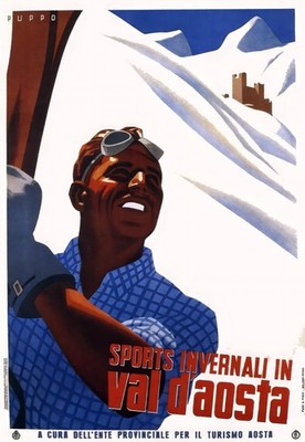 16851.Wall Decor Poster.Interior Art.Italian Travel Winter Sports Val d Aosta