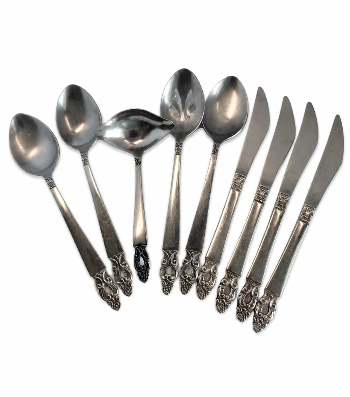 Vintage National Stainless OLAF Serving Utensils Flatware Lot 9 Japan Stainless