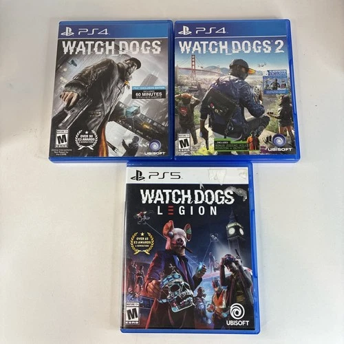 Watch Dogs Bundle Lot 3 PS4/PS5 Games Watch Dogs Watch Dogs 2 Watch Dogs Legion