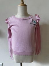 Gymboree Girl Pink Ruffle Shoulder Unicorn Sweatshirt Size 5/6