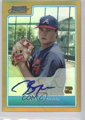 2006 Bowman Chrome Prospects Gold Refractor 42/50 Jeff Lyman #BC238 Auto 0b5