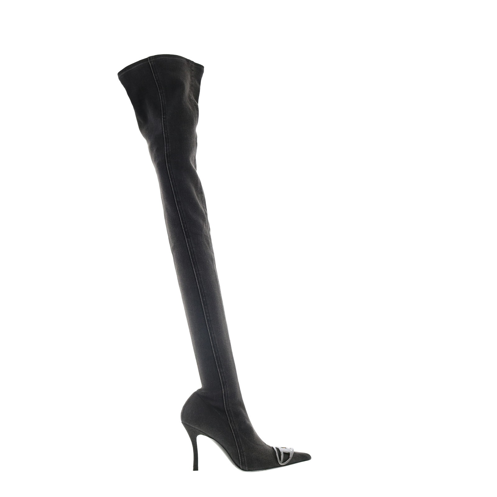 Diesel D-Venus TBT D Womens Black Canvas Zipper Over The Knee Boots 107790₽
