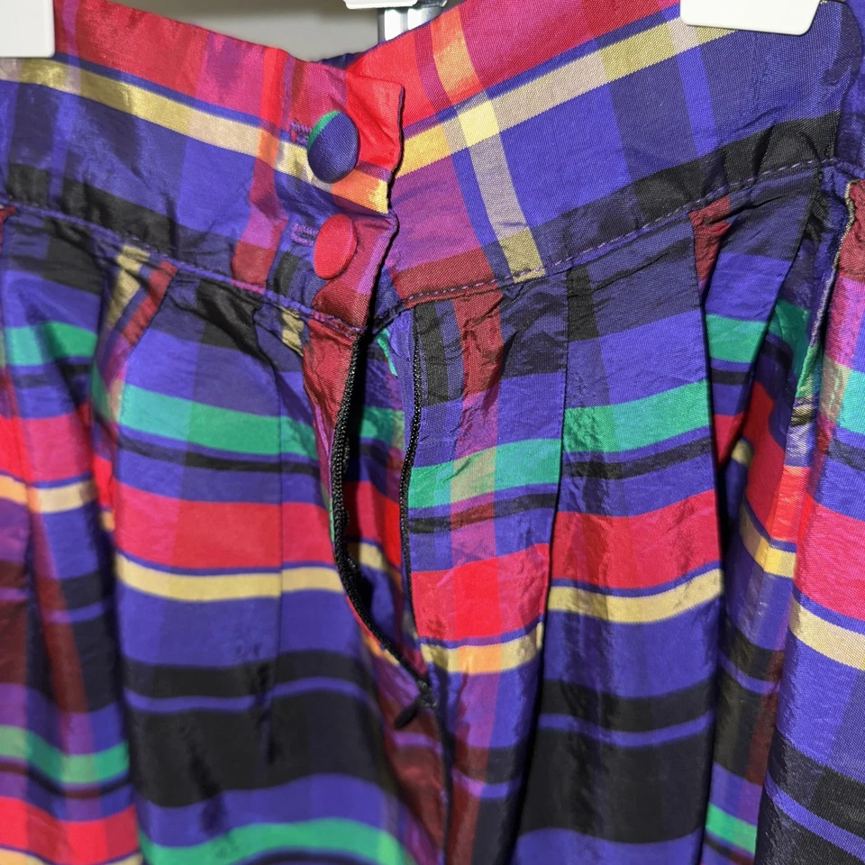 复古 Espirit 90 年代打褶 A 字女学生裙格子学院风 7/8 码或小号 — 第 4/4 张图片