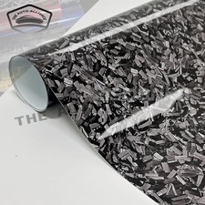 5912in Gloss Carbon Fiber Vinyl Wrap Car Vinyl Wrap Decal Sticker Film Silver