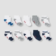 Hanes Toddler Boys' 10pk Ankle Socks - Colors May Vary 12-24M: Lightweight Knit
