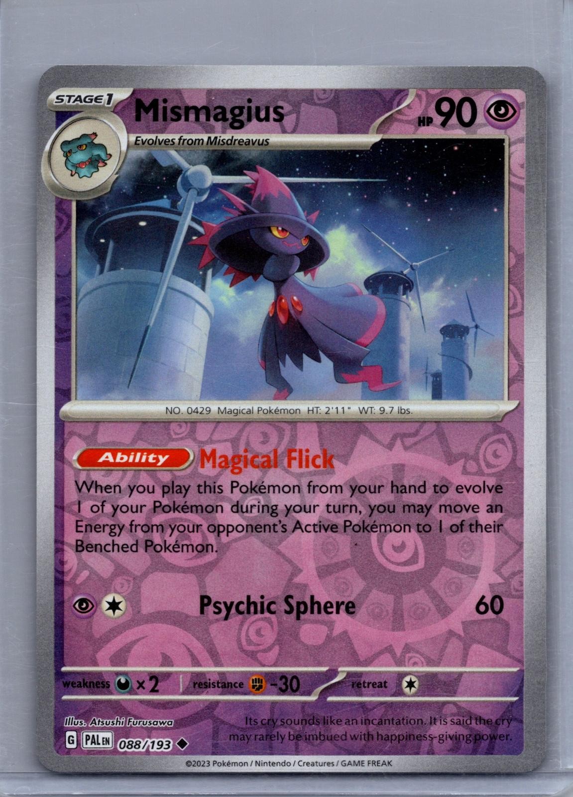 MISMAGIUS 088/193 UNCOMMON PALDEA EVOLVED POKEMON REVERSE HOLO NM/M