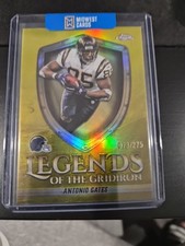 2025 Topps Chrome Legends Of The Gridiron Antonio Gates Yellow Refractor /275