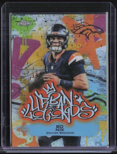 2025 Topps Chrome Bo Nix Base (RAW)