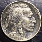 1936 Buffalo Nickel 5c US Coin Philadelphia Mint