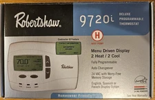 Robertshaw Digital Programmable Thermostat 2 Heat / 2 Cool Model 9720i