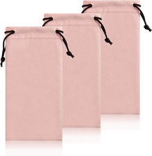 Soft Eyeglass Pouch 3 Pack - Pouch for glasses Microfiber Screen Cleaning Bag