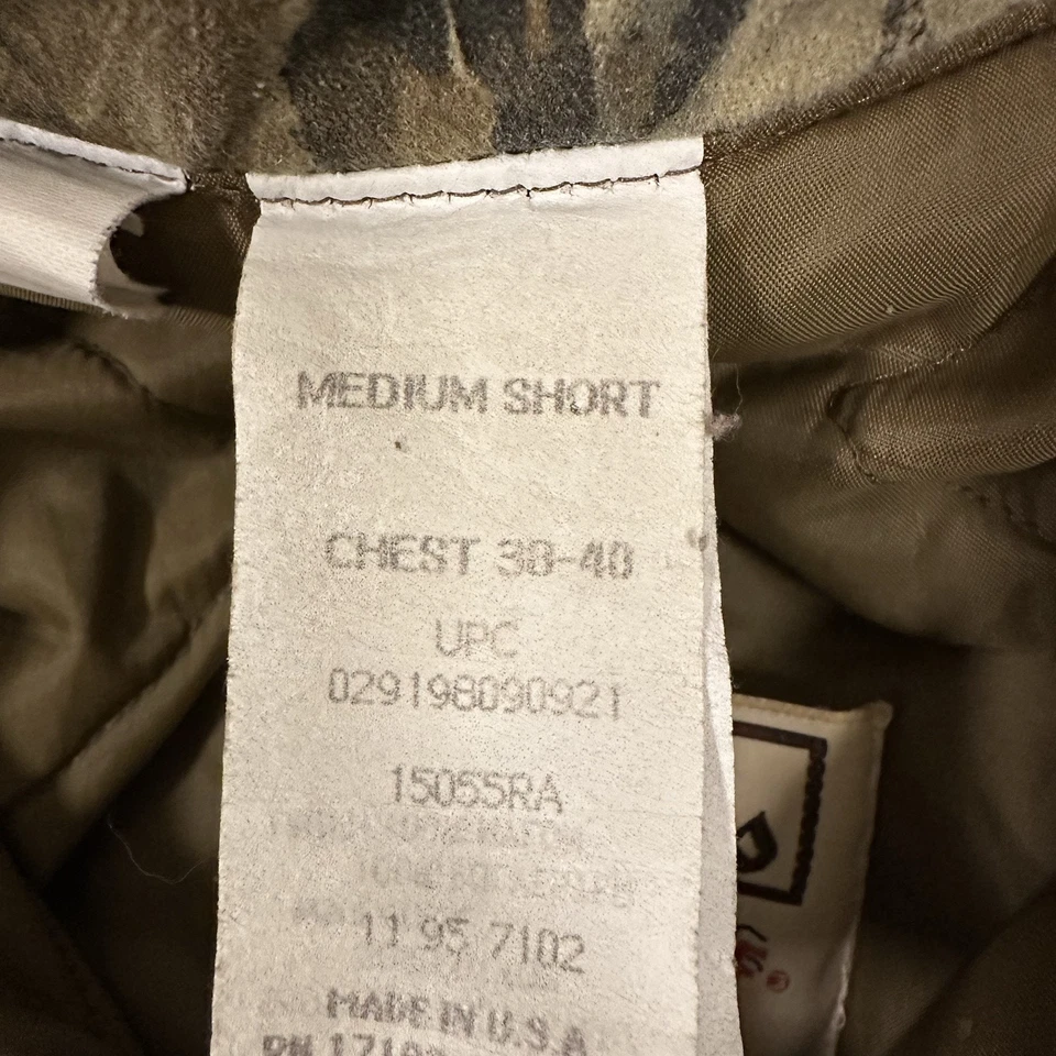 VTG Walls Blizzard Pruf Insulated Coveralls Realtree Camo Mens Medium Short USA - Image 4 of 4