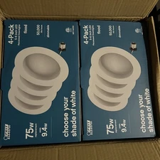 8 Pack Feit Electric 5-6 inch Led Recessed Dimmable Downlights Multiple Shades