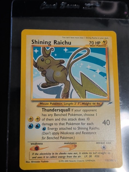 Pokemon Neo Destiny Shining Raichu Holo Card 111/105 Unlimited NM