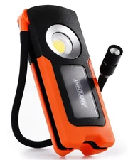 LED Rechargeable Work Light with COB 1500LM & 300LM Portable Gooseneck USB Re...