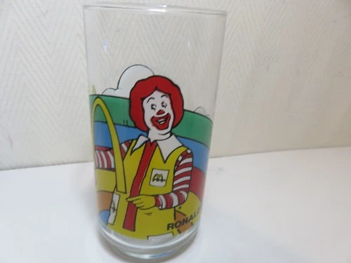 Vintage McDonalds Coca Cola Ronald McDonald glass tumbler excellent