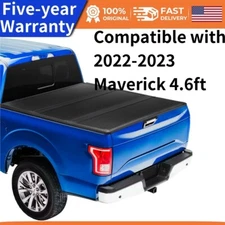 ✅4.6FT Hard Folding Truck Bed Tonneau Cover for Ford Maverick 2022-2023 Bed Cove