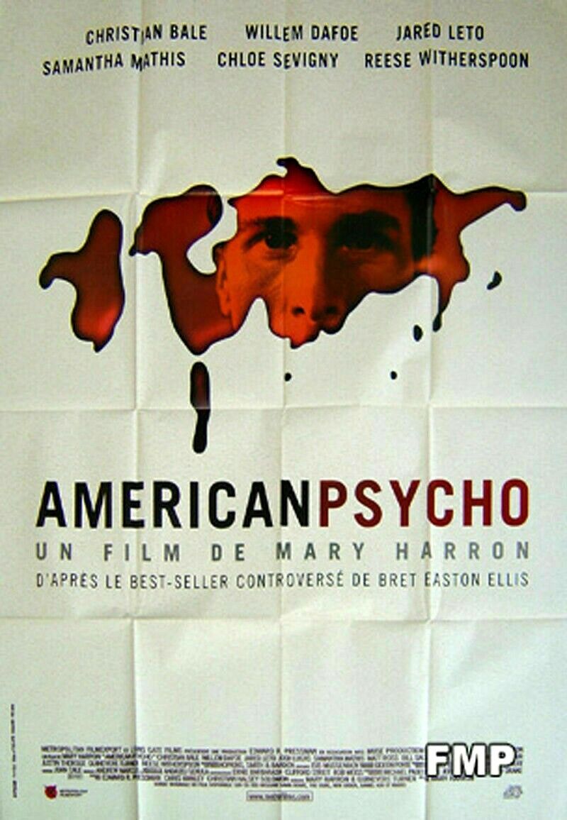 AMERICAN PSYCHO Easy-to-use christian bale ORIGINAL Latest item movie French 200 poster