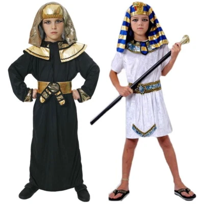 HENBRANDT Childrens Boys Girls Pharaoh Egyptian King Nativity Fancy Dress Costume Age 4-12