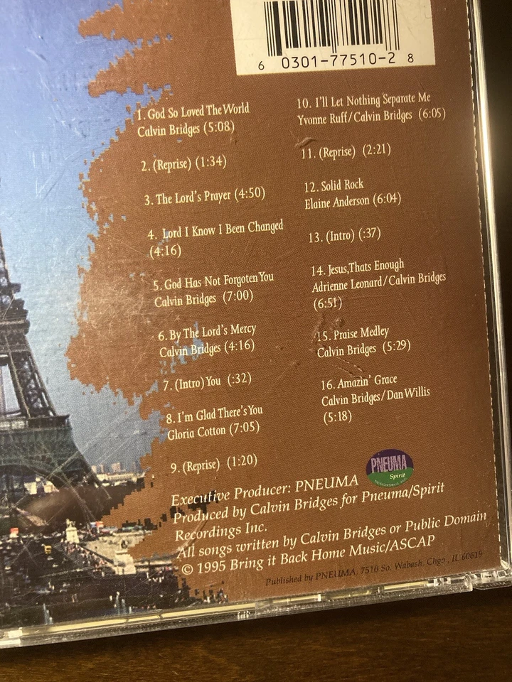 Chicago Praise Ensemble: Live In Paris (1995 CD) Calvin Bridges Pneuma Spirit Foto 4 de 4