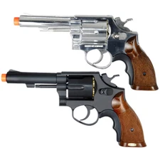 HFC Gas Powered Polymer Non-Blowback Airsoft Revolver w/ 4" Barrel HG-131
