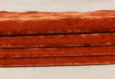 Sassy Bears Vintage Rayon Velvet Mini Bear Fabric - Burnt Sienna 18" x 18"