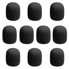 Microphone Foam Covers Thick Handheld Stage Microphone Windscreen 10Pcs Black