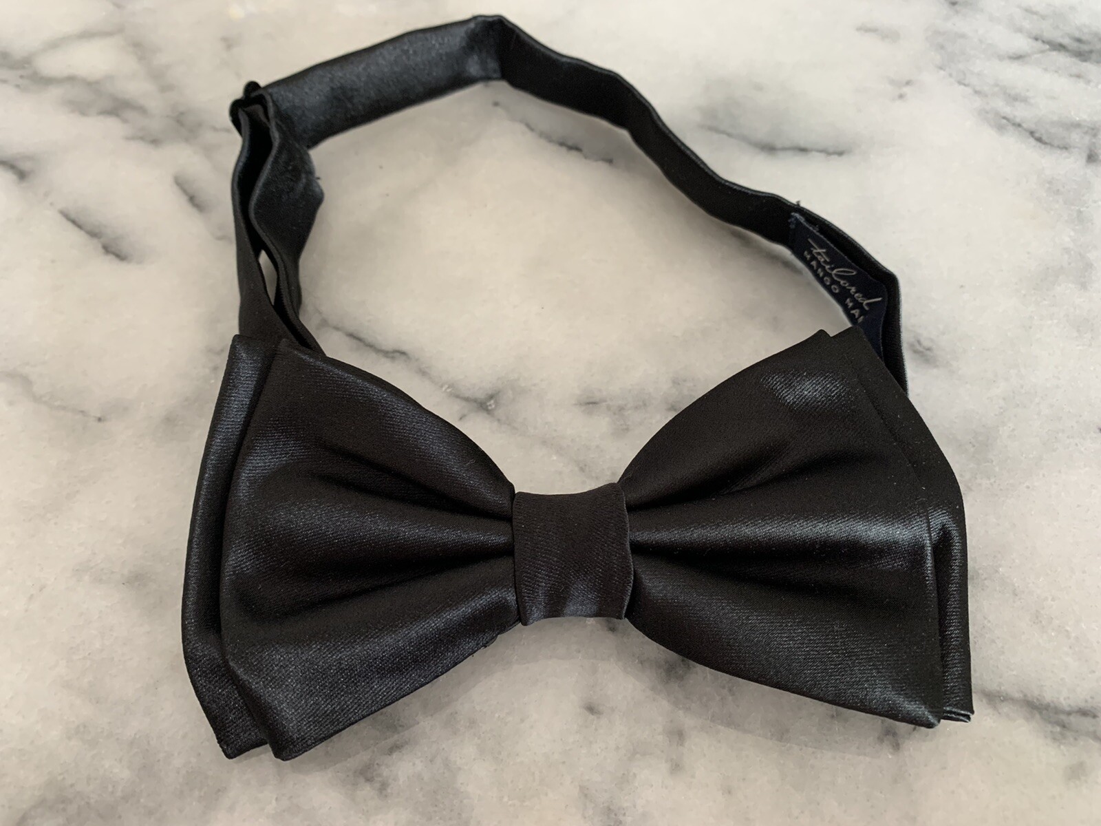 Tailored Mango Man Solid Black Pretied Adjustable… - image 1