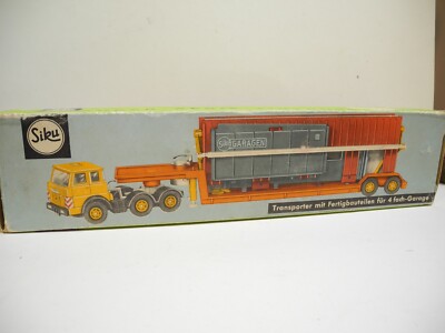 SIKU V 307 RARE HANOMAG HENSCHEL 1:60 TRANSPORT TRUCK PREFAB 4 BAY GARAGE MINT