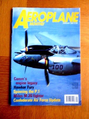 Aeroplane Monthly Magazine Jan  1992 Hawker Fury, M.20 Fighter, Confederate Air