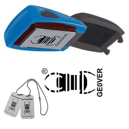 CACHEEQUIP Sello Travelbug geocaching trackbar número geocacher equipo Colop