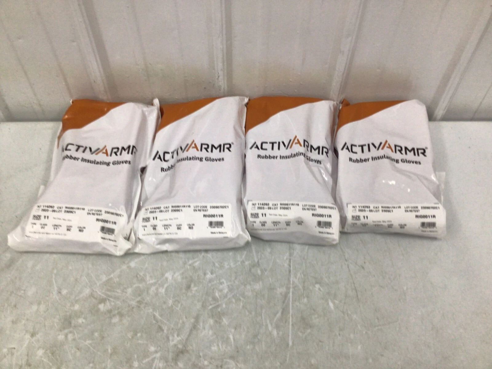ActivArmr - 4 pairs CLASS 00 R 11 RIG0011R Electrical Safety Insulating Gloves