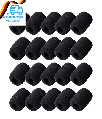 REQAG 20 Stück Schaumstoff Ersatz-Windschutz Für Mikrofon Und Headset Mini-Mikro