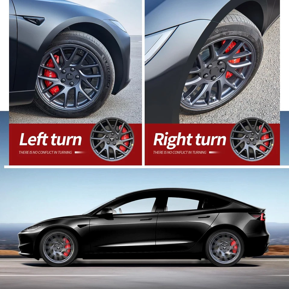 9 Colors Brake Caliper Cover For Tesla Model 3 2024 2025 Highland Accessories - Imagem 2 de 4
