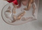 Rare LALIQUE 1996 Gold Enamel Angel Heart Clear Crystal Ornament New in Box — photo 7