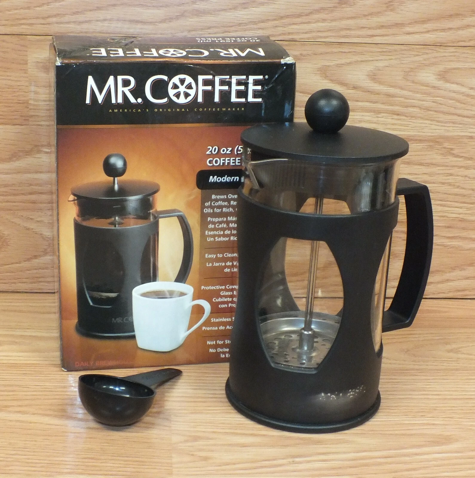 Mr. Coffee (GIB022310) Modern Design 20oz (591 ml) Stainless Steel Coffee Press