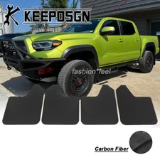 CARBON FIBER Truck Mud Flaps Splash Guards Wheel Fender Flares for Toyota Tacoma