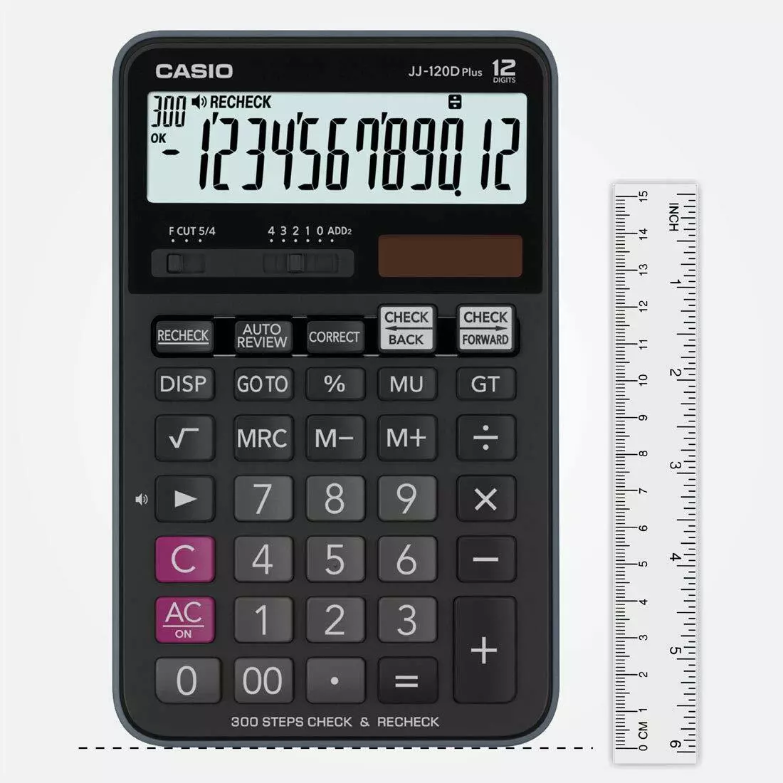 Casio JJ 120D Plus 300 Steps Check Correct Desktop Calculator eBay