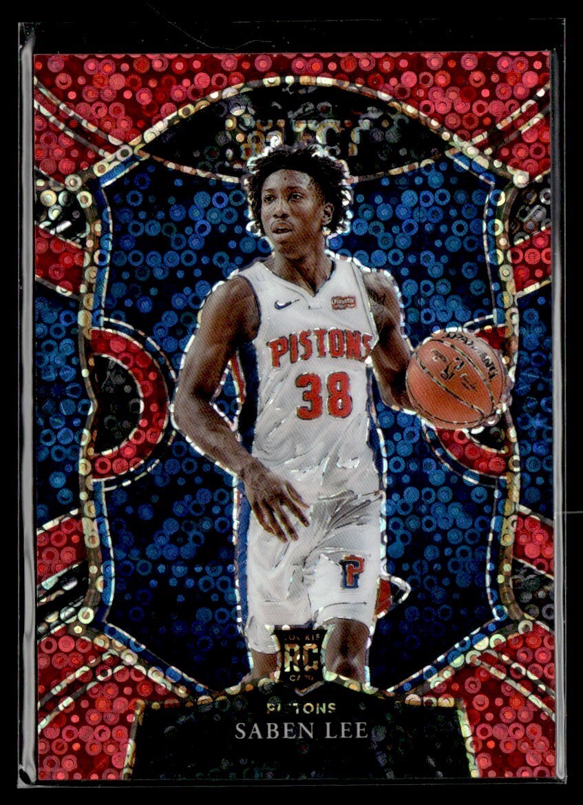 2020-21 Panini Select Red Disco Saben Lee Rookie 10/49 Detroit Pistons #97