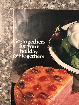 1973 Kraft Miracle Whip & Rath Canned Ham PRINT AD Holiday Recipes
